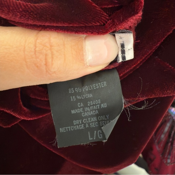 VTG Burgundy Velvet Sleeveless Maxi Dress – The Dress Collection – Size L - Picture 9 of 9